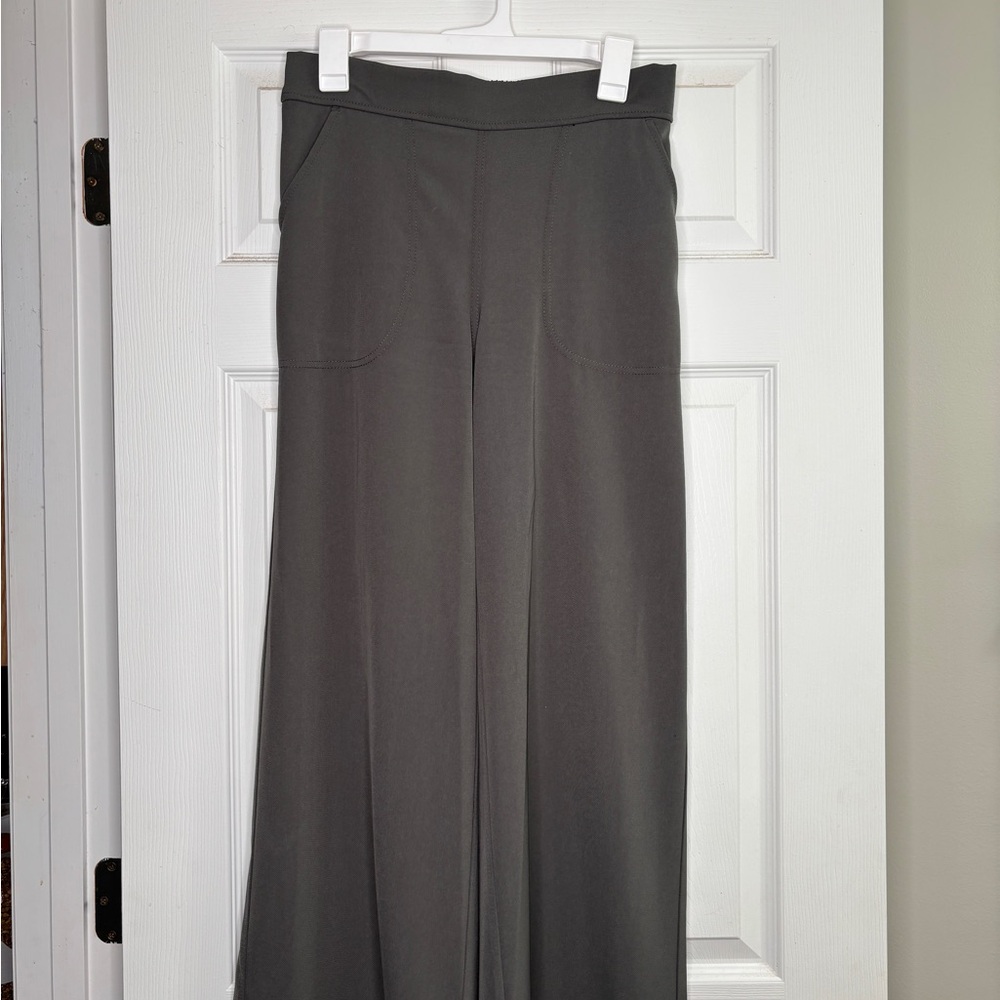 Dressy Charcoal Wide-Leg Pants